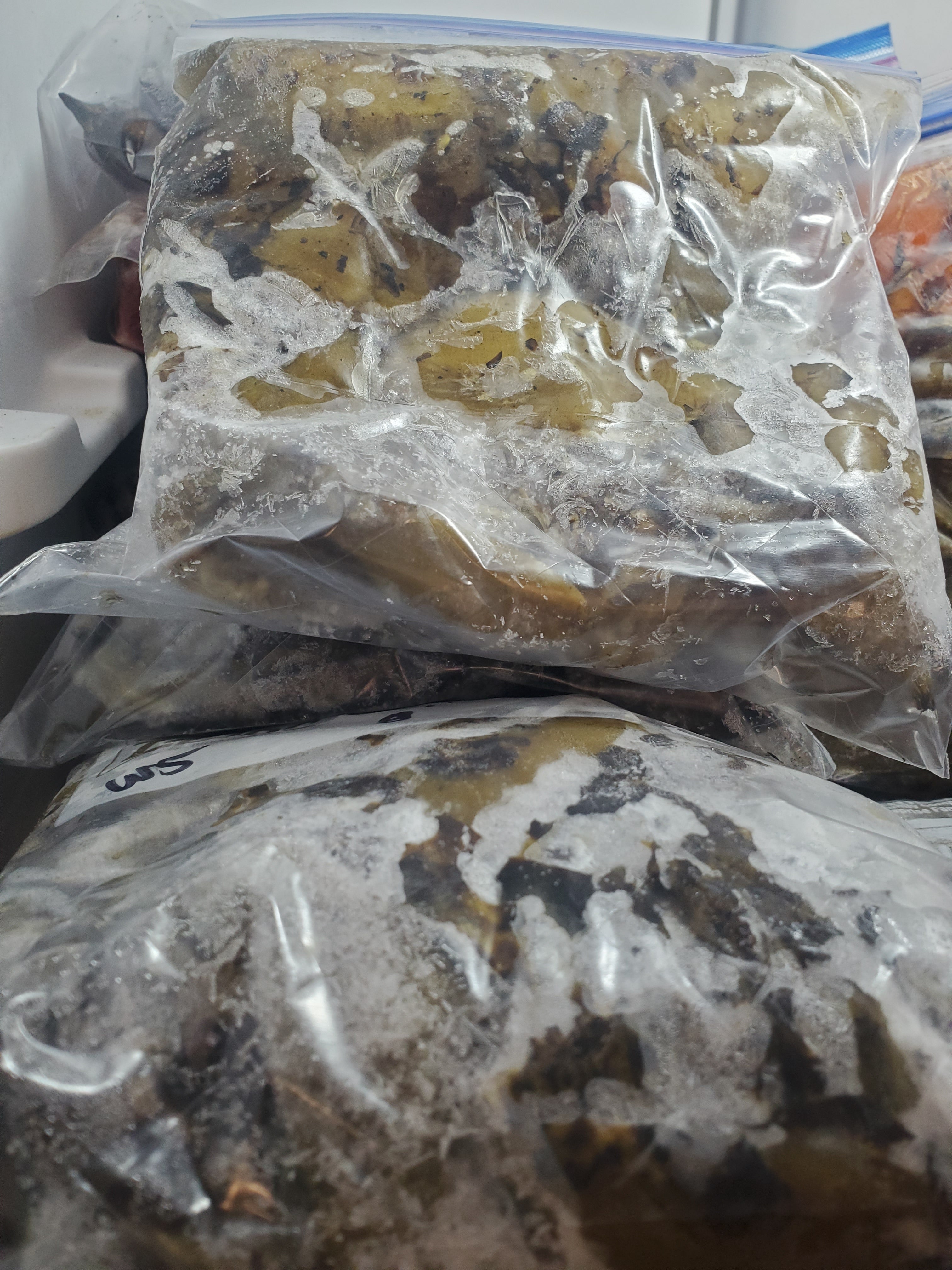 Hot- whole roasted green chile frozen quart